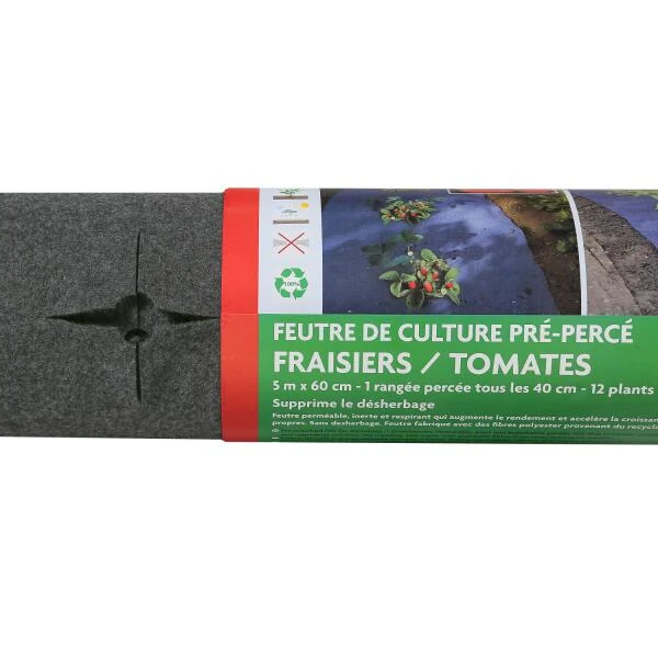 Gronddoek Vilt Met Openingen Voor Tomaten En Aardbeien - 60 Cm X 5 M 3 Gronddoek Vilt Met Openingen Voor Tomaten En Aardbeien - 60 Cm X 5 M - Afbeelding 3