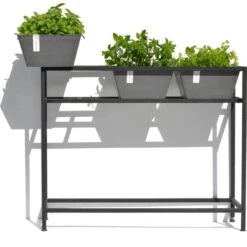ECOPOTS Berlin Kruidentafel - Grijs 100 X 80 X 36 Cm -Gardena Winkel ecopots berlin kruidentafel grijs 1600852112 2 600