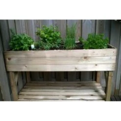Verhoogde Moestuinbak - 120 × 60 × 86,5 Cm -Gardena Winkel kweektafel hout naturel 1535801203 1 600