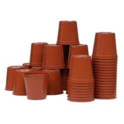 Kweekpotjes Rond Kunststof - 6 Cm - Set Van 40 Stuks