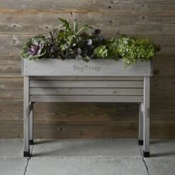 Vegtrug Verhoogde Kweektafel Grijs - 100 × 80 × 80 Cm -Gardena Winkel vegtrug grijs 1 m 1517220431 1 600